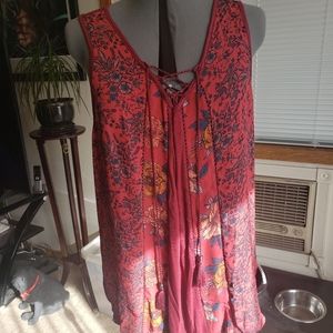 Flowy plus size tank blouse